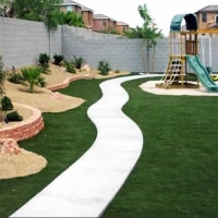 Fake Lawn Spencerville, New Mexico Paver Patio, Backyard Makeover