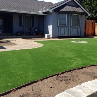 Faux Grass Encino, New Mexico Lawn And Landscape, Front Yard Design