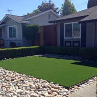 Faux Grass San Mateo, New Mexico City Landscape, Front Yard Design