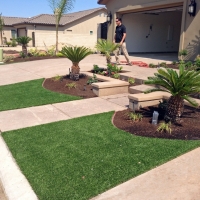 Synthetic Lawn Villanueva, New Mexico City Landscape, Front Yard Design