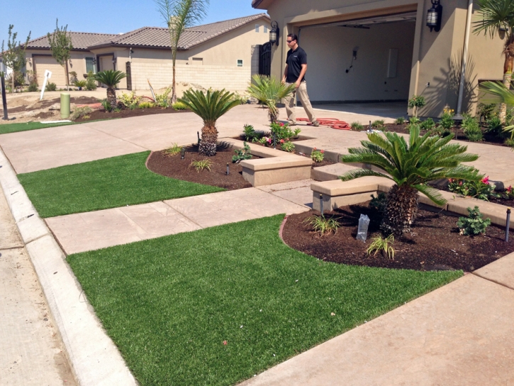 Synthetic Lawn Villanueva, New Mexico City Landscape, Front Yard Design